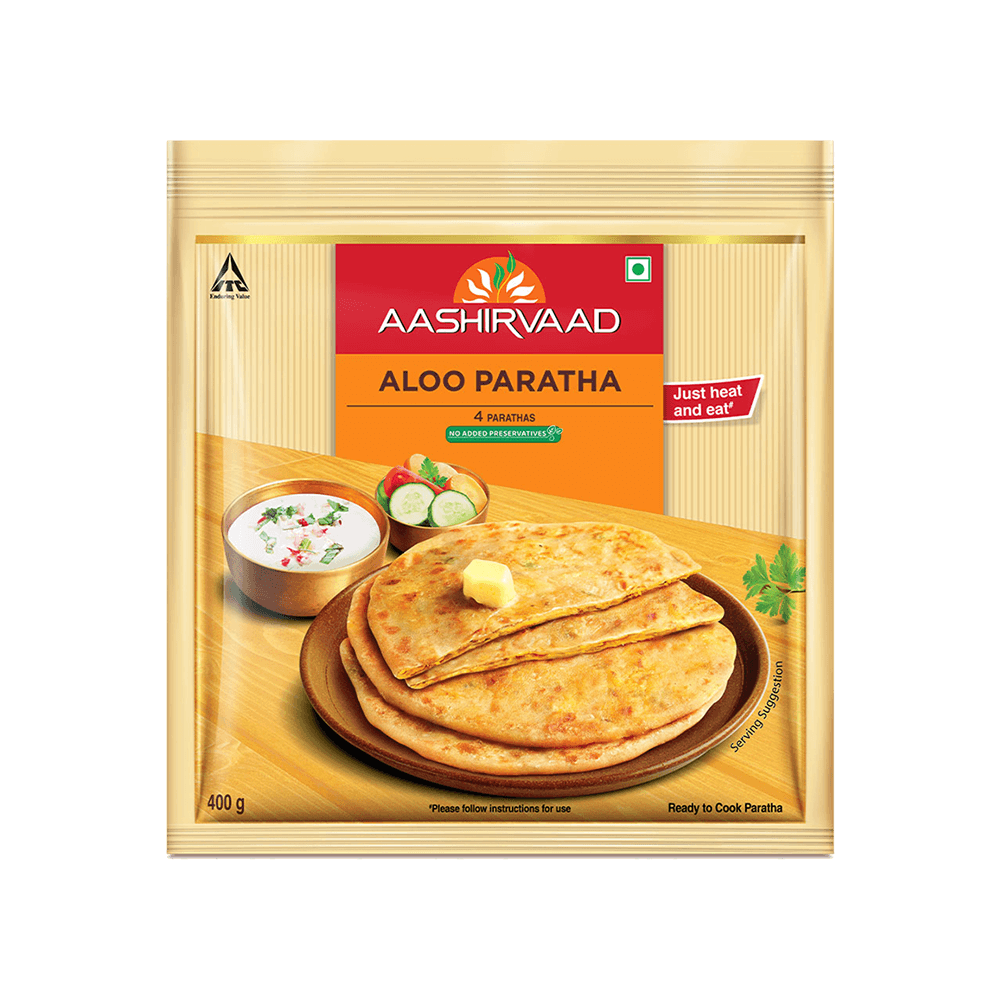 Aashirvaad Aloo Paratha (Heat & Eat) available from Fresh World HSR Layout