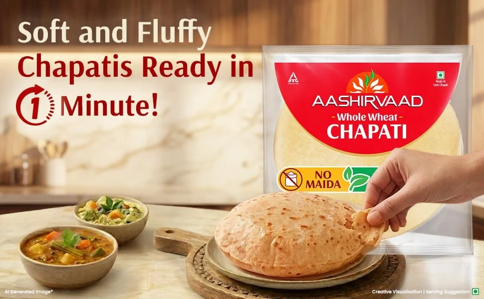 Aashirvaad Ready to Cook Chapati available from Fresh World HSR Layout