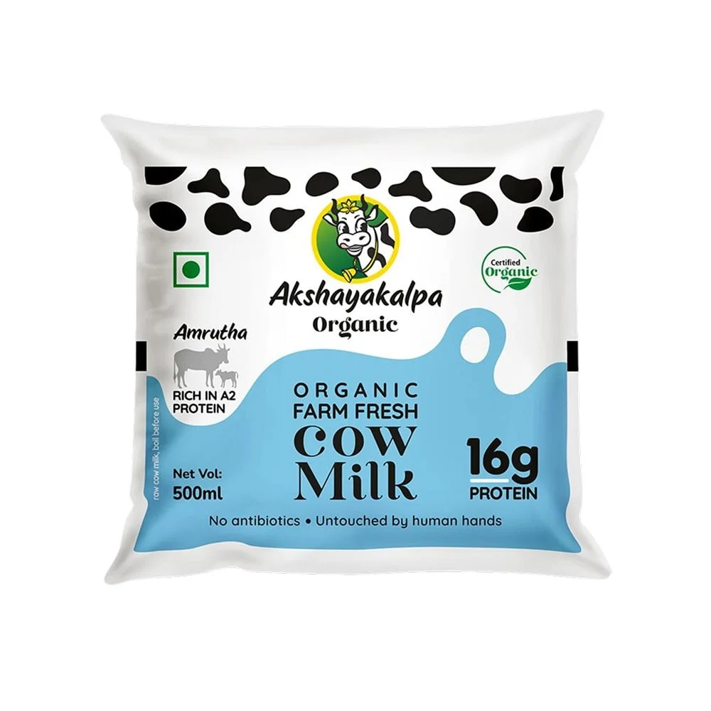 Akshayakalpa Organic Amrutha Organic Farm Fresh A2 Milk available from Fresh World HSR Layout