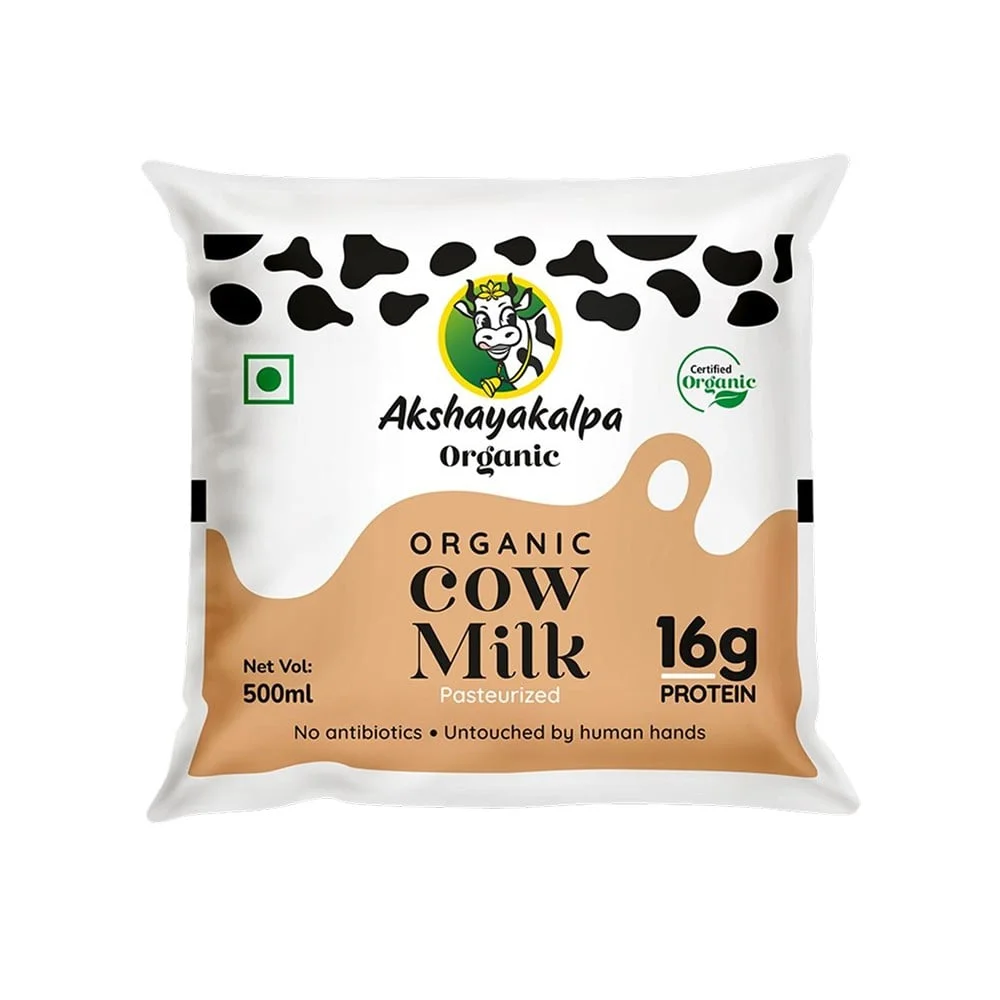 Akshayakalpa Organic Cow Milk (Pasteurized) available from Fresh World HSR Layout