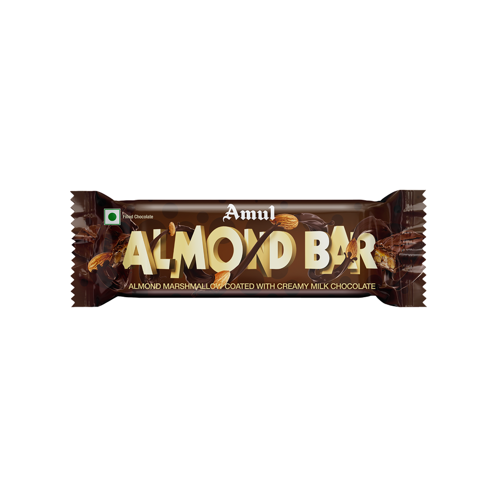 Amul Almondbar Milk Chocolate Bar available from Fresh World HSR Layout