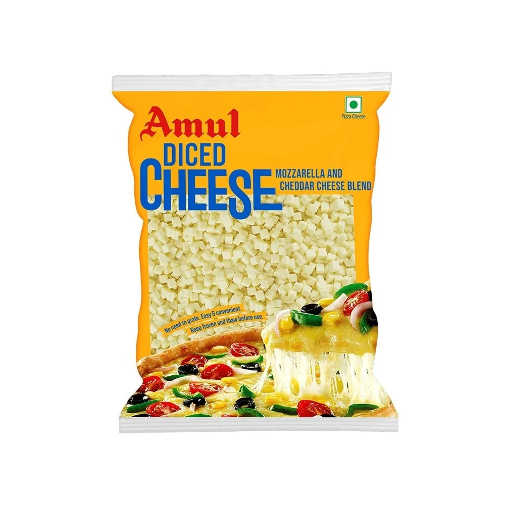 Amul Blend Diced Cheese available from Fresh World HSR Layout