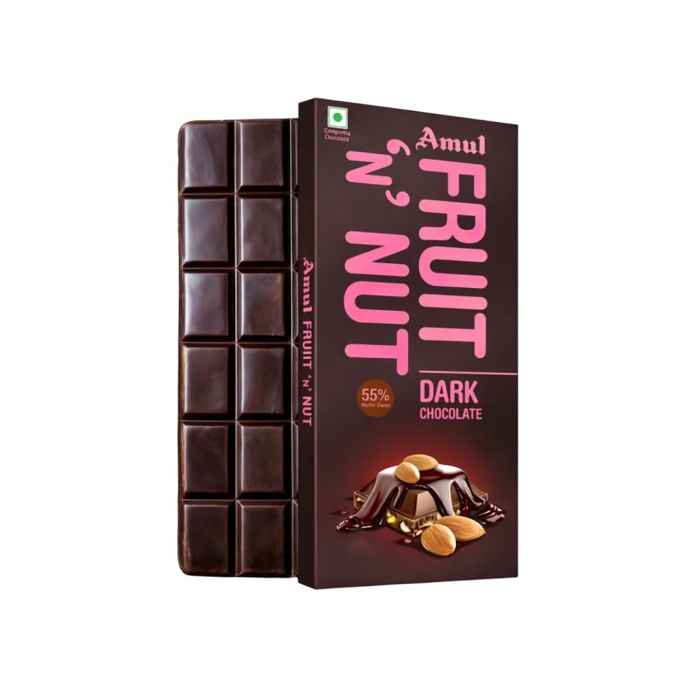 Amul Fruit & Nut Dark Chocolate Bar available from Fresh World HSR Layout