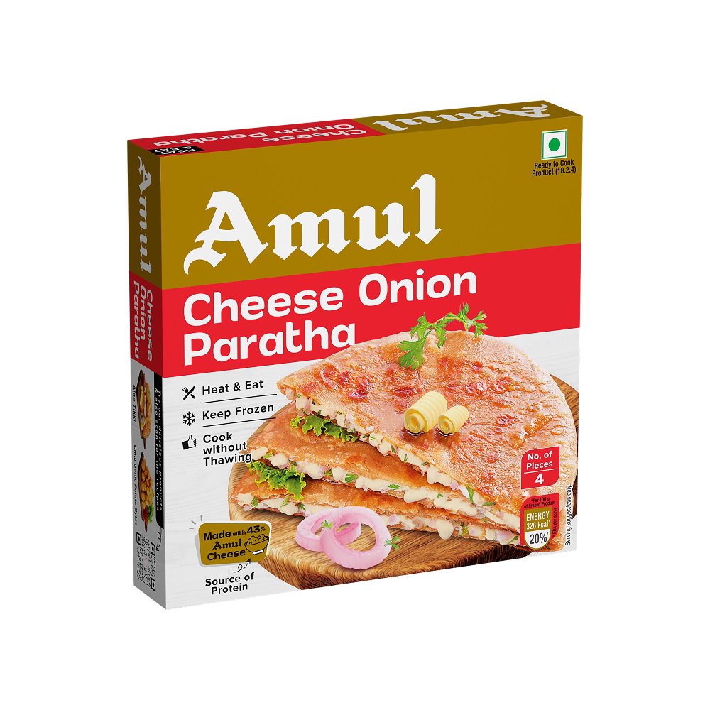 Amul Happy Treats Cheese Onion Paratha available from Fresh World HSR Layout