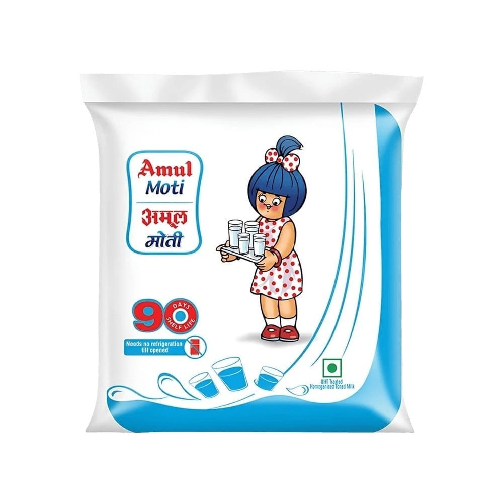 Amul Moti Toned Milk (90 Days Shelf Life) available from Fresh World HSR Layout