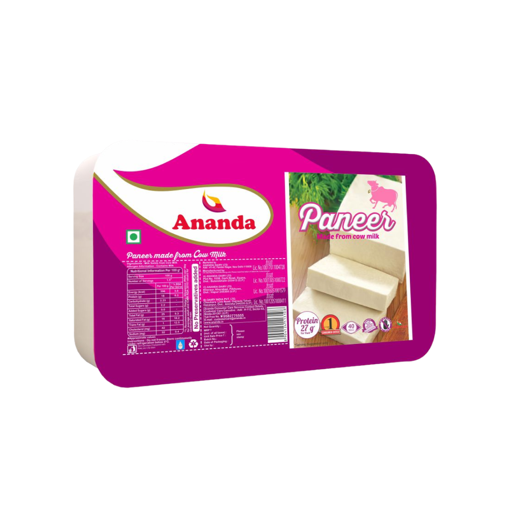 Ananda Cow Paneer available from Ravi Kirana Store