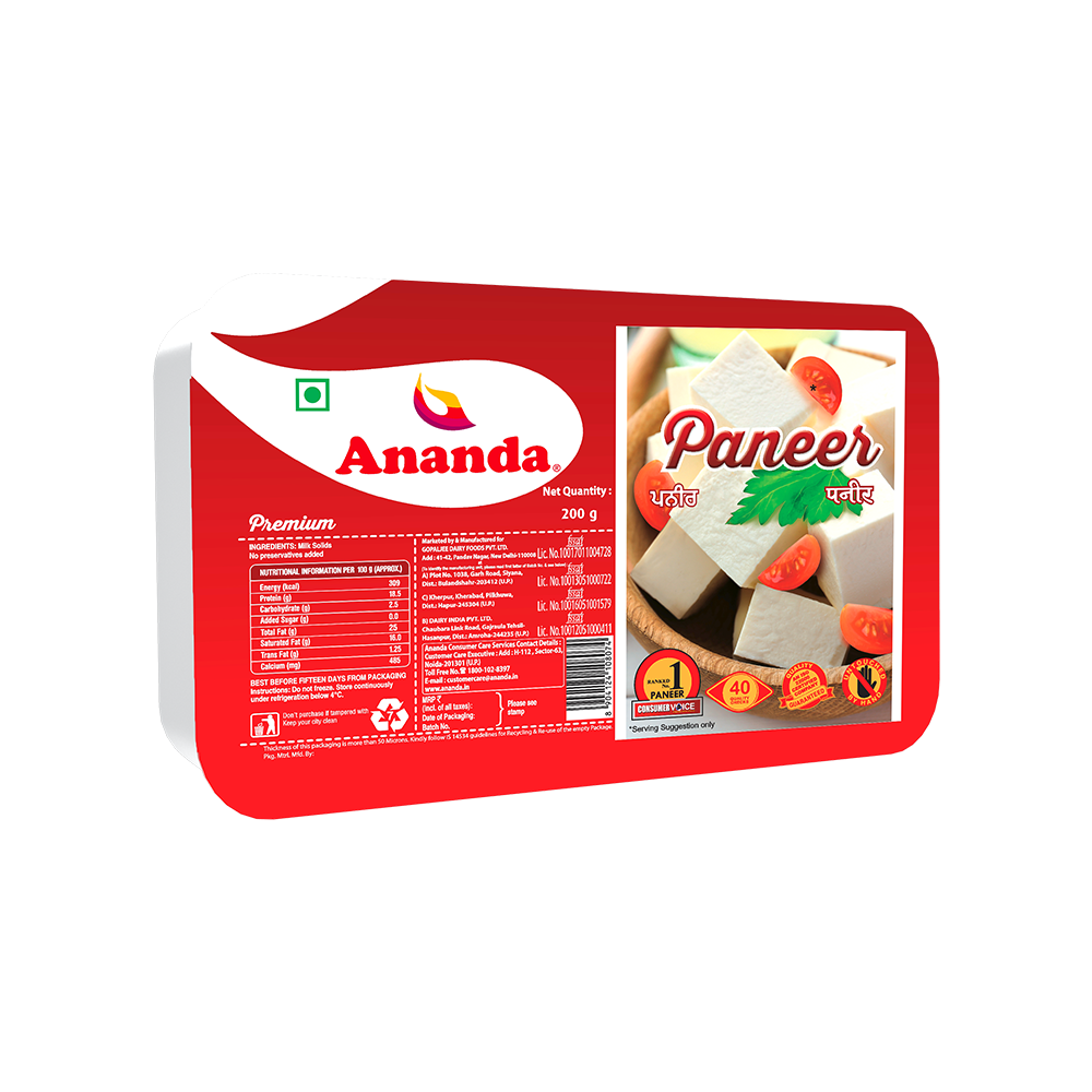 Ananda Premium Paneer available from Ravi Kirana Store