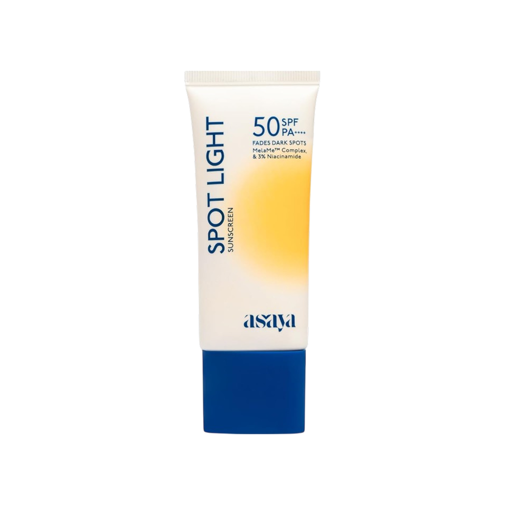 Asaya Spot Light Depigmenting Sunscreen (SPF 50 PA++++) available from Fresh World HSR Layout