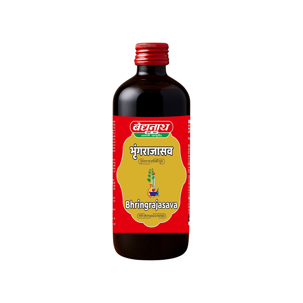 Baidyanath Bhringrajasava Natural Supplement Syrup available from Ravi Kirana Store