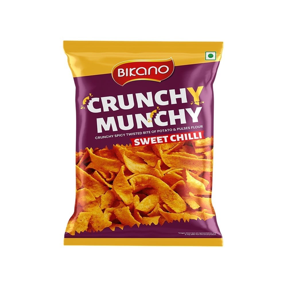 Bikano Crunchy Munchy Sweet Chilli Namkeen available from Fresh World HSR Layout