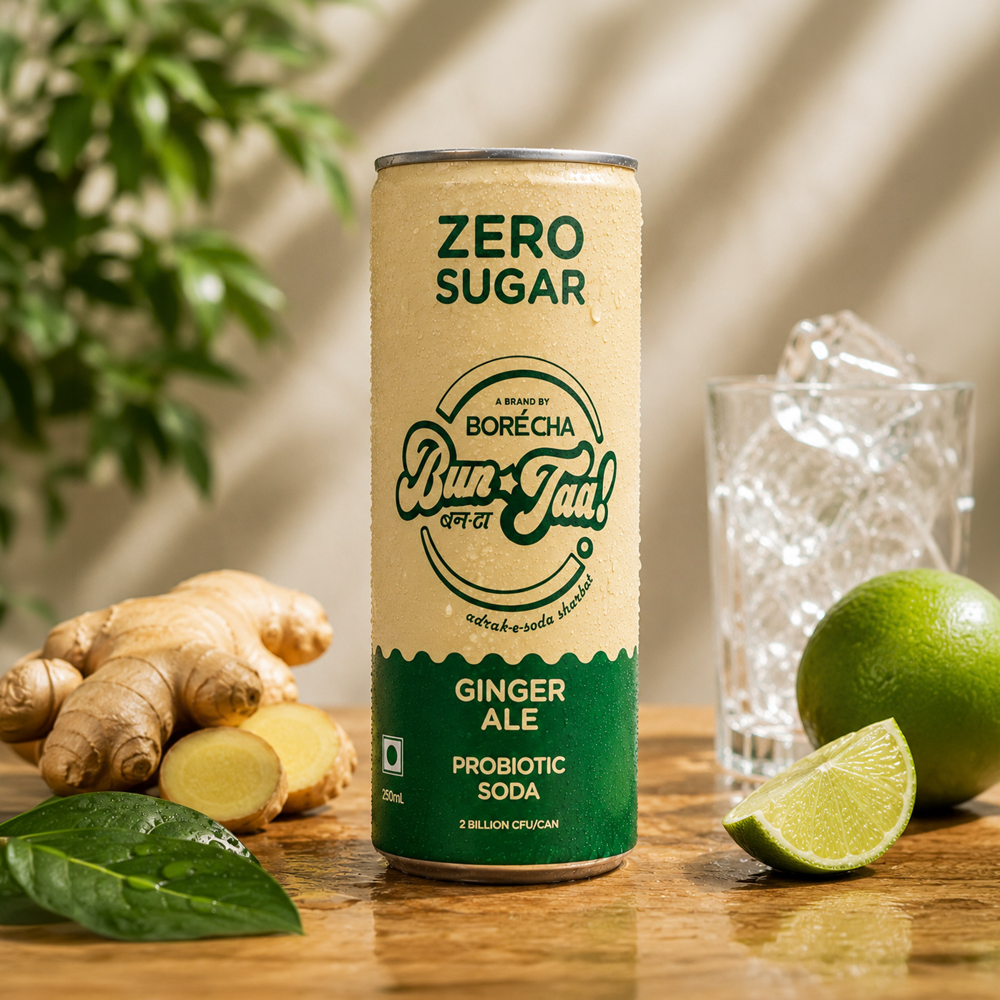 Borecha Ginger Ale Sparkling Iced Tea available from Fresh World HSR Layout