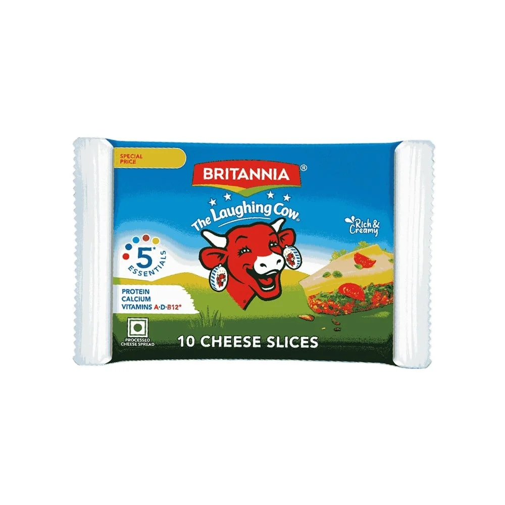 Britannia Laughing Cow Cheese Slices (180 g) available from Ravi Kirana Store