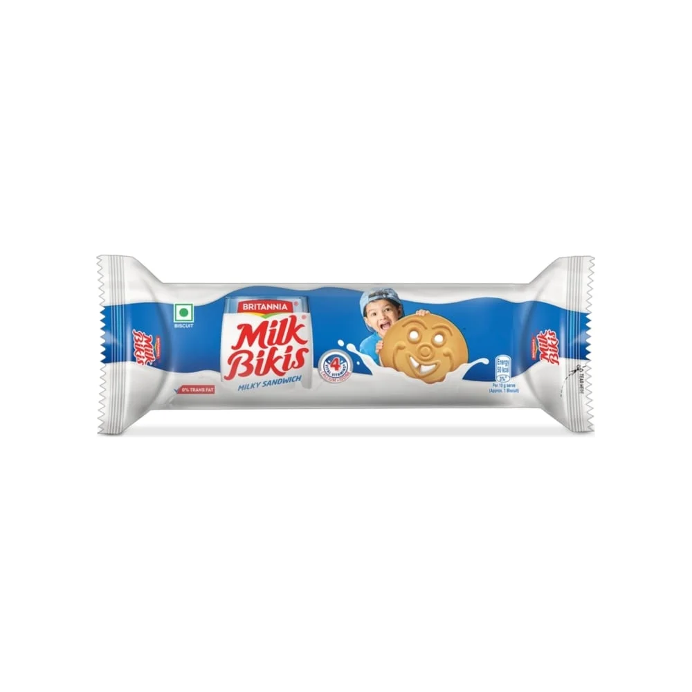 Britannia Milk Bikis Sandwich Cream Biscuits available from Ravi Kirana Store