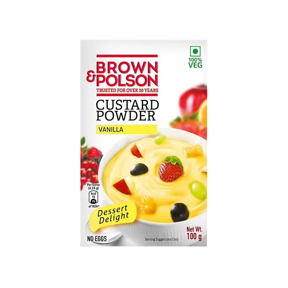 Brown & Polson Vanilla Custard Powder available from MK Retail RT Nagar