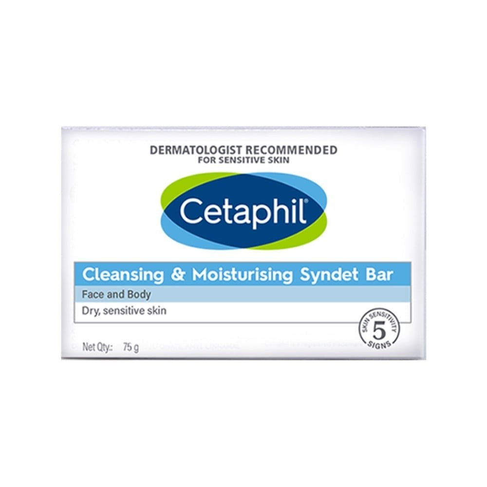 Cetaphil Cleansing & Moisturizing Syndet Soap - Recommended by Dermatologists available from Fresh World HSR Layout