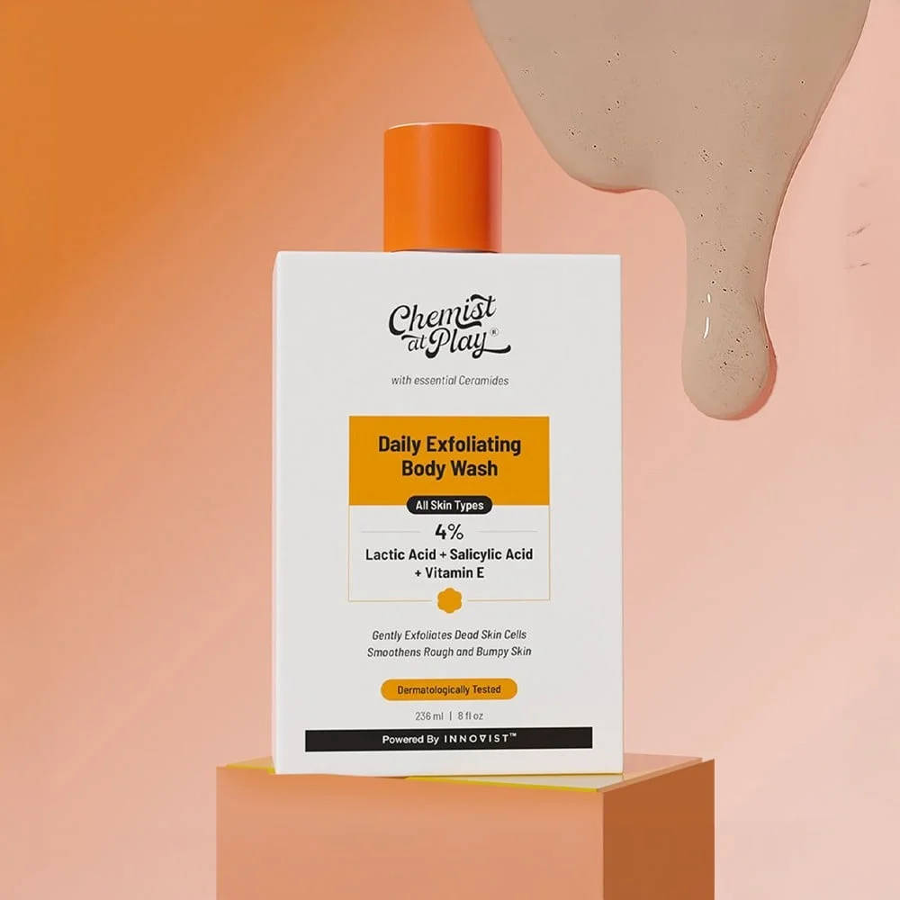 Chemist At Play Exfoliating Body Wash available from MK Retail RT Nagar