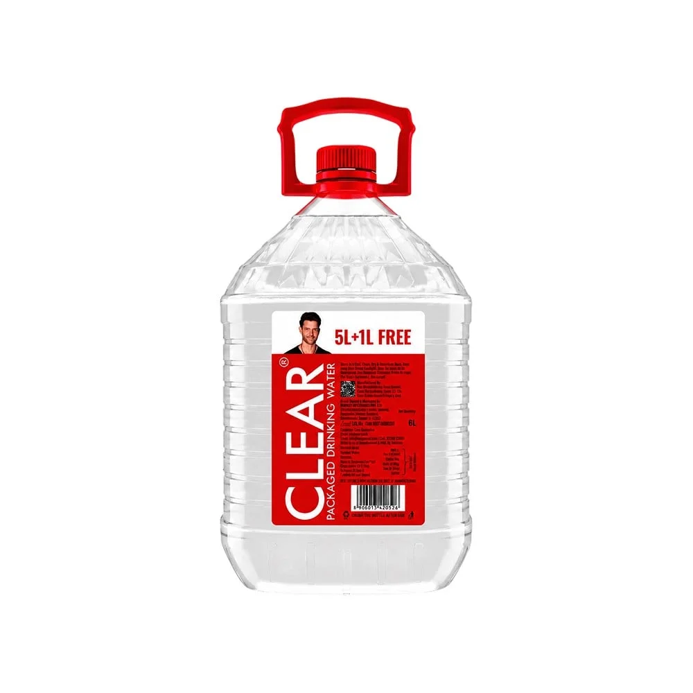 Clear Premium Drinking Packaged Water with Added Minerals available from Fresh World HSR Layout