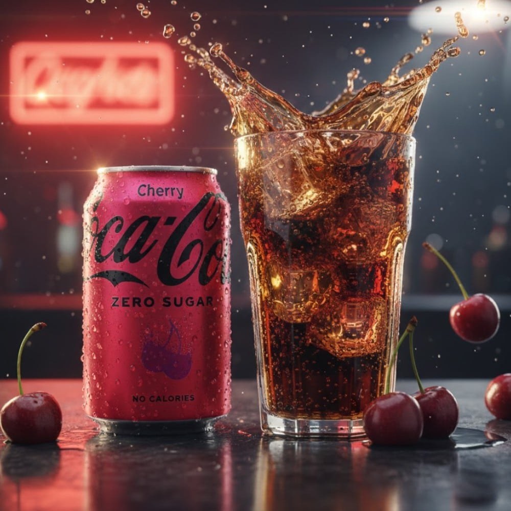 Coca-Cola Cherry (Zero Sugar) Soft Drink available from Fresh World HSR Layout