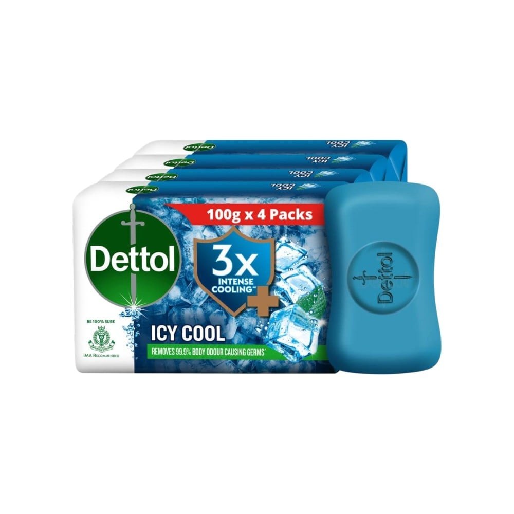 Dettol Icy Cool Bathing Soap Bar with 3X Intense Cooling available from MK Retail RT Nagar