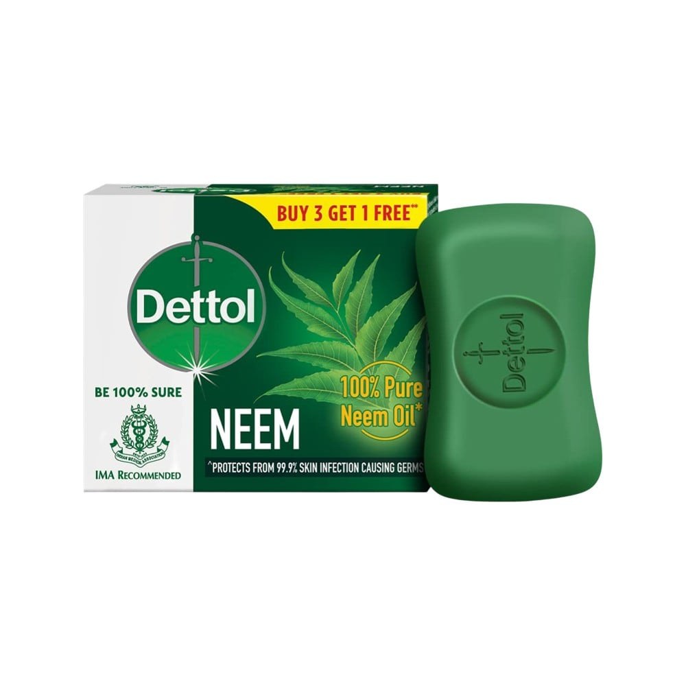 Dettol Neem Bathing Bar - Buy 3 Get 1 Free available from MK Retail RT Nagar