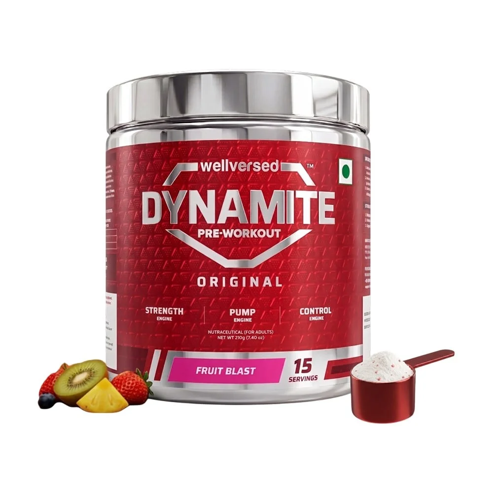 Dynamite Pre Workout Powder (Fruit Blast) available from Ravi Kirana Store