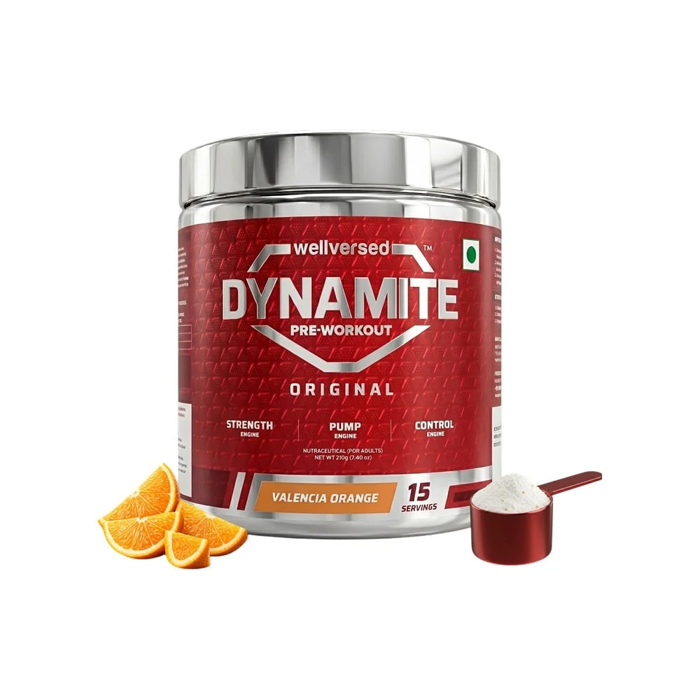 Dynamite Pre Workout Powder (Valencia Orange) available from Ravi Kirana Store