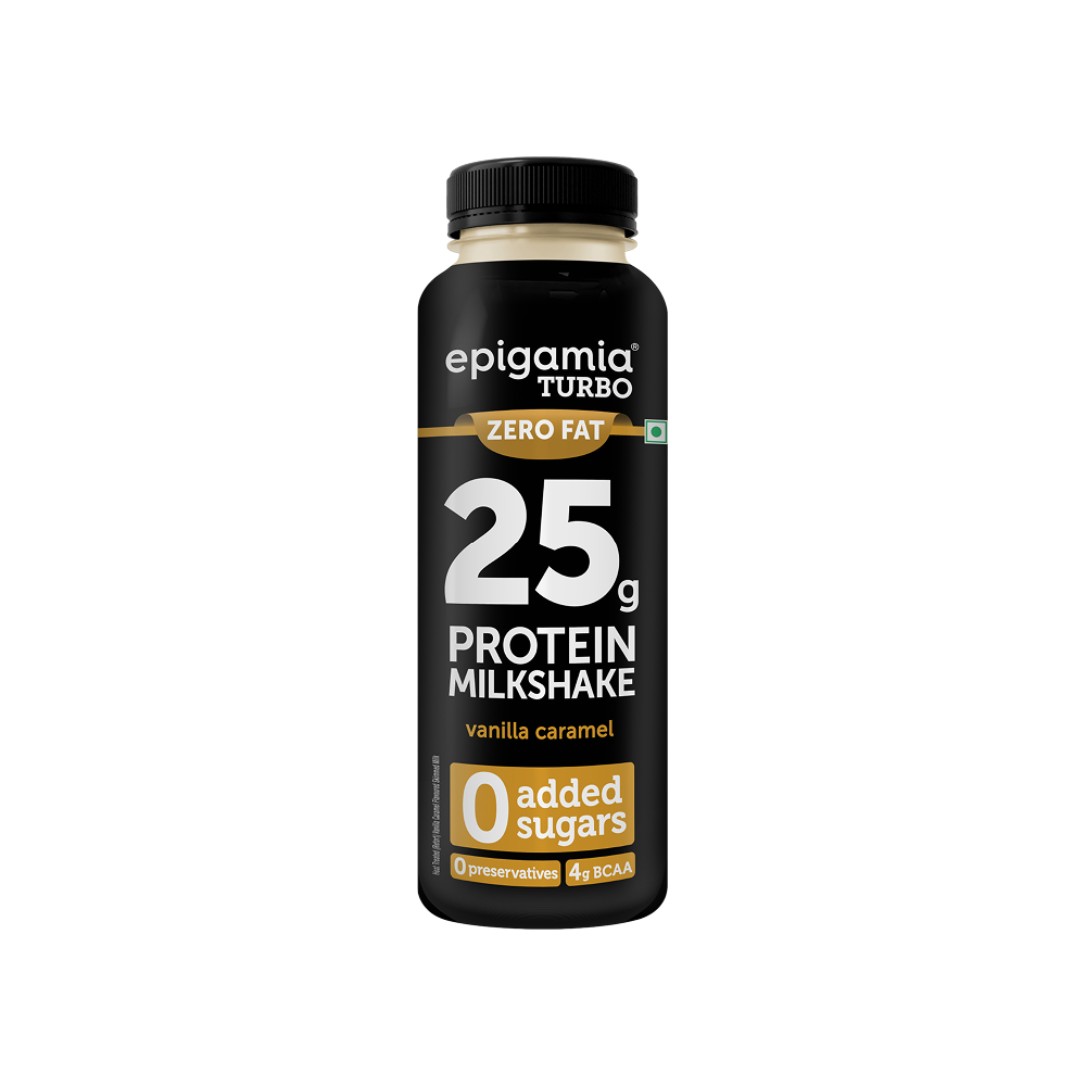 Epigamia Turbo Vanilla-Caramel Protein Milkshake available from Ravi Kirana Store