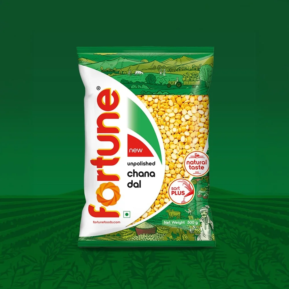 Fortune Chana Dal Unpolished available from MK Retail RT Nagar
