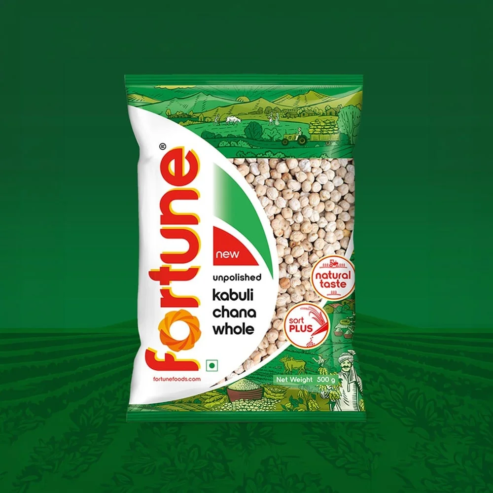 Fortune New Unpolished Kabuli Chana available from MK Retail RT Nagar
