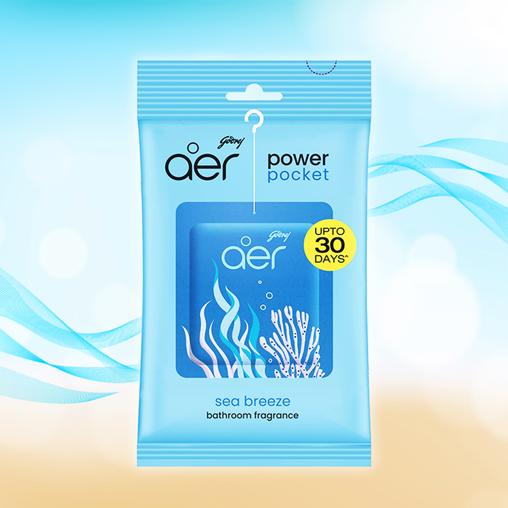 Godrej Aer Power Pocket - Sea Breeze Room Freshener (Sea Breeze) available from Ravi Kirana Store