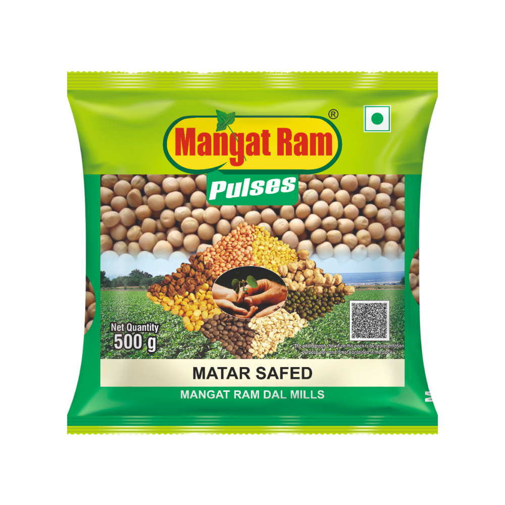 Mangat Ram Unpolished White Dried Peas (Safed Matar) available from Ravi Kirana Store